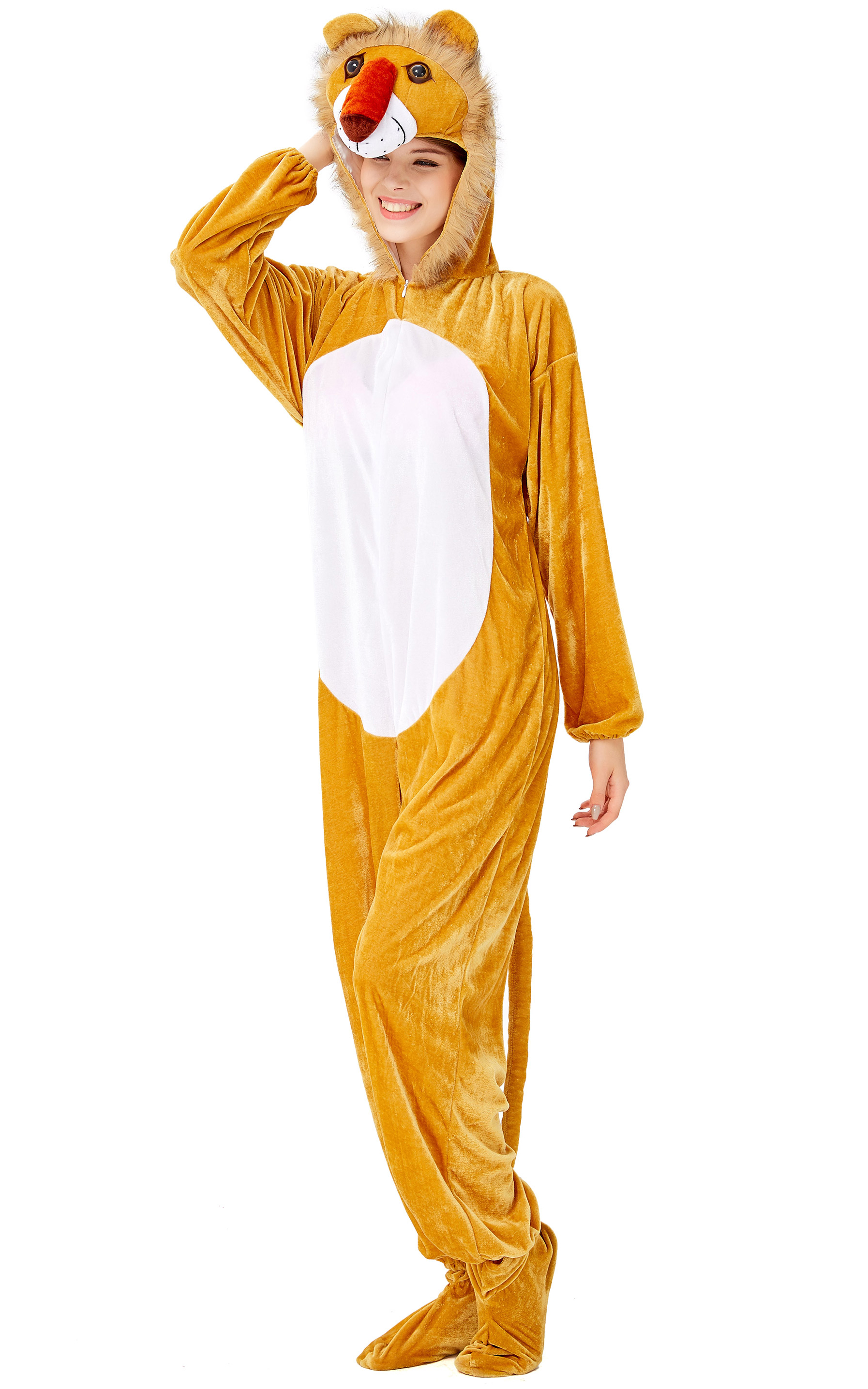 F1933 Unisex Funny Animal Circus Bodysuit Cosplay Pajama Halloween Costume